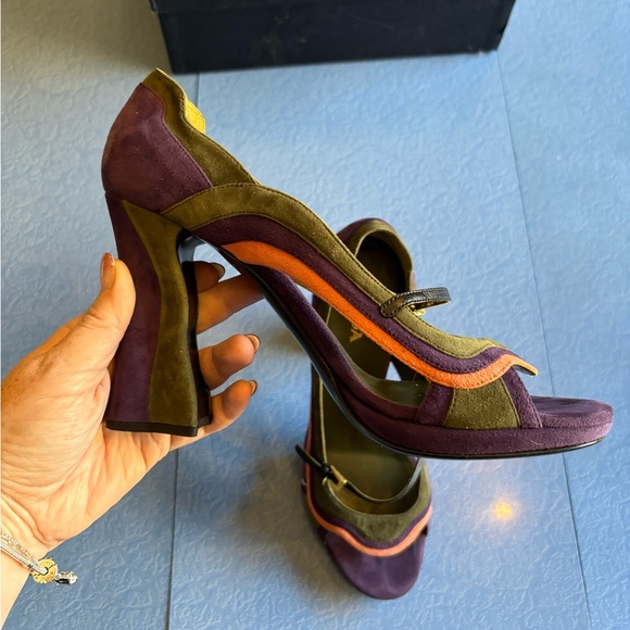 Prada Fairies suede high heels shoes size 40 - Picture 5 of 12